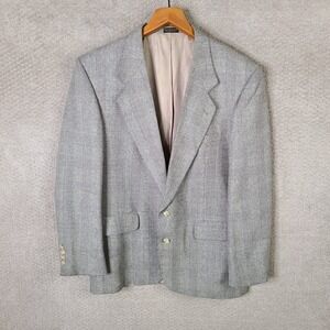 Sutter & Grant Jacket Mens 42R‎ Gray Plaid Blazer Tweed 2 Button Sport Coat